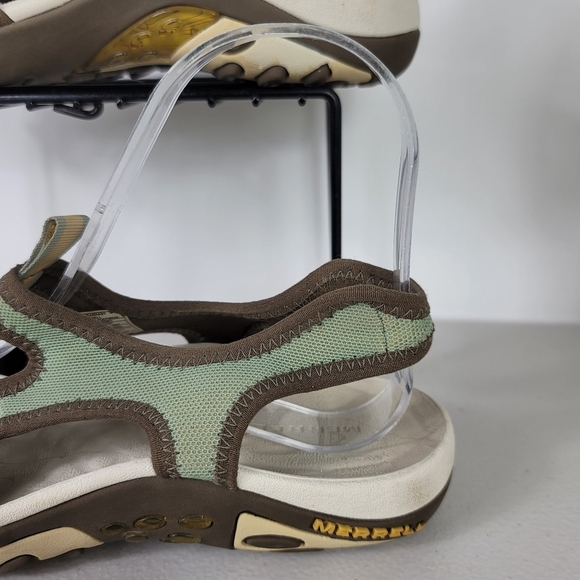 Merrell Sol Olive Womens Green Walking Slip on Open Heel Sandals Shoes Sz 7 - Picture 3 of 8